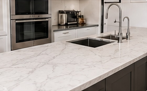 White marble-look benchtop